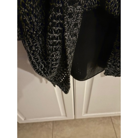 Gibson Latimer 2X Black White Cold Shoulder Knit Sweater LP6446YAZW NWT Plus Sze - Picture 7 of 8